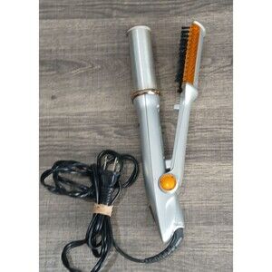 Instyler Rotating Hot Iron Hair Straightener 1.25" Silver IS1001 Silver/Orange